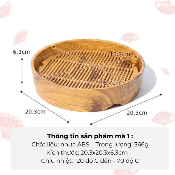 Khay Đựng Sushi Tròn – Có Vỉ