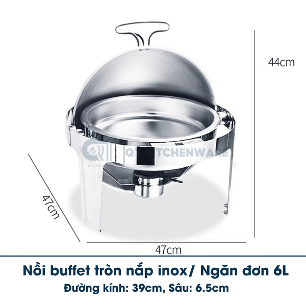 nồi buffet tròn cao cấp, nồi hâm buffet, nồi buffet tròn inox