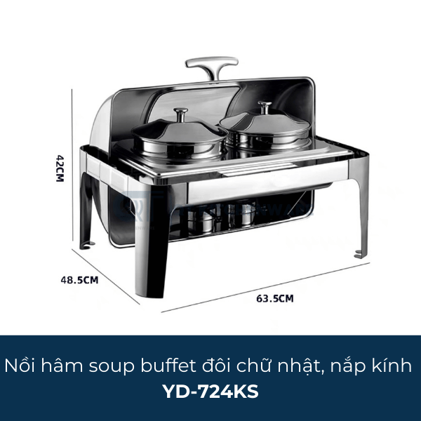 nồi hâm soup buffet nắp inox, nồi hâm soup buffet nắp kính, nồi hâm soup buffet cao cấp, nồi buffet đựng soup