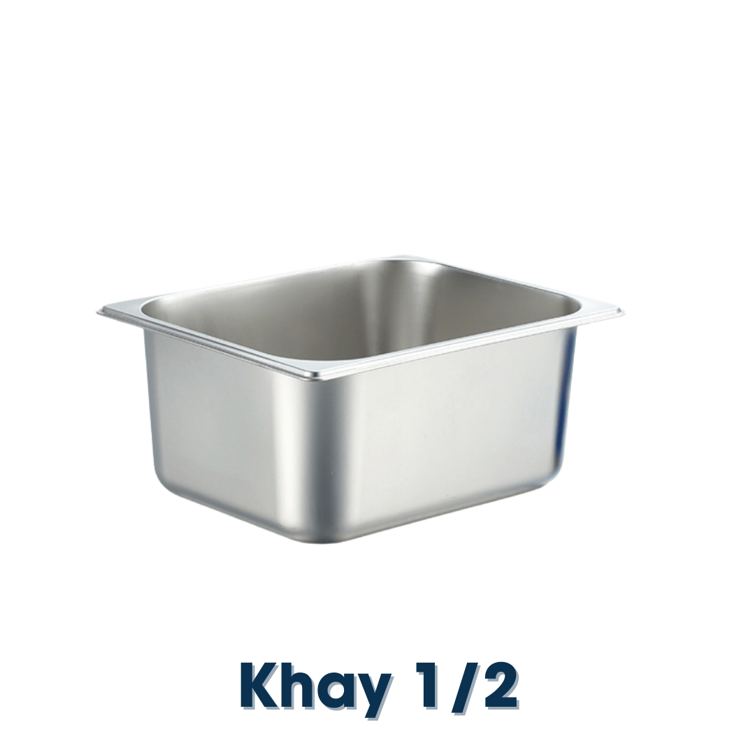 Khay Inox Đựng Thức Ăn 1/2 GN