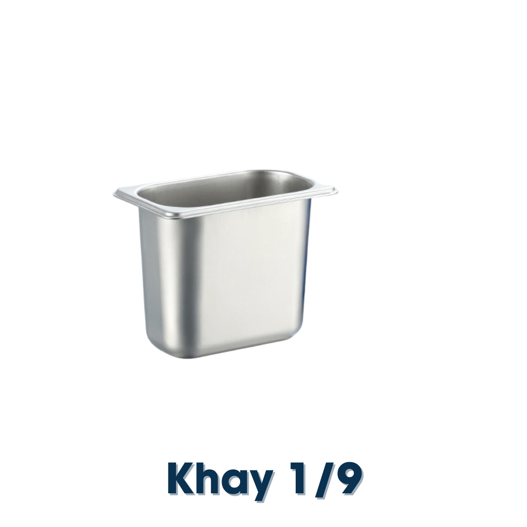 Khay Inox Đựng Thức Ăn 1/9 GN