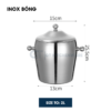 Xô đá inox 2 lớp giữ nhiệt bầu quai núm cao cấp