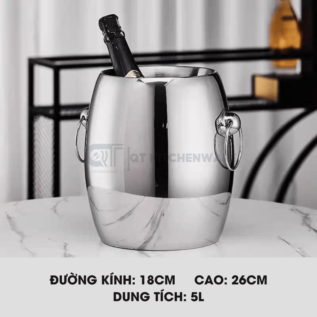 Xô inox ướp rượu vang hai lớp giữ nhiệt