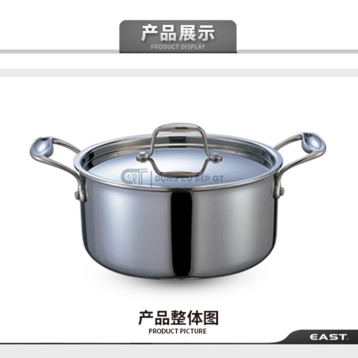 Nồi Inox 3 đáy EAST thấp tay 101351