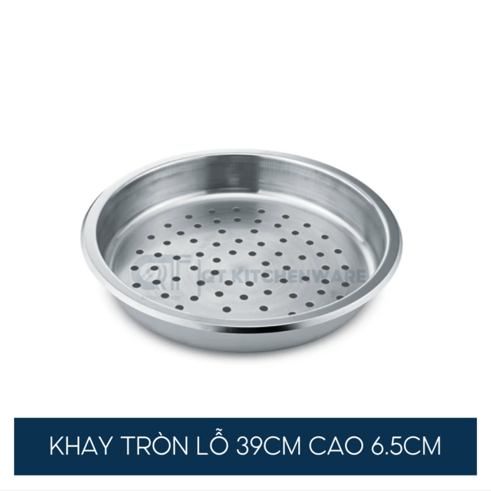 khay inox tròn buffet đơn cao cấp