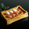 khay sushi sashimi nhựa vân gỗ chữ nhật cao cấp