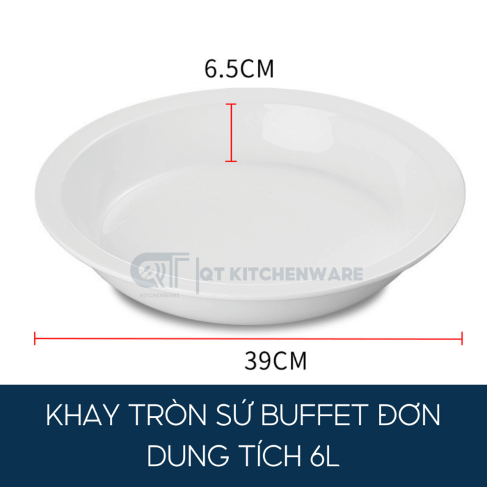 khay tròn sứ buffet đơn cao cấp