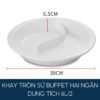 Khay tròn sứ hai ngăn buffet cao cấp