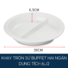 Khay tròn sứ hai ngăn buffet cao cấp