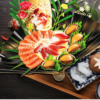 Khay Sushi Sashimi Hình Quạt Nhật Bản nhựa cao cấp