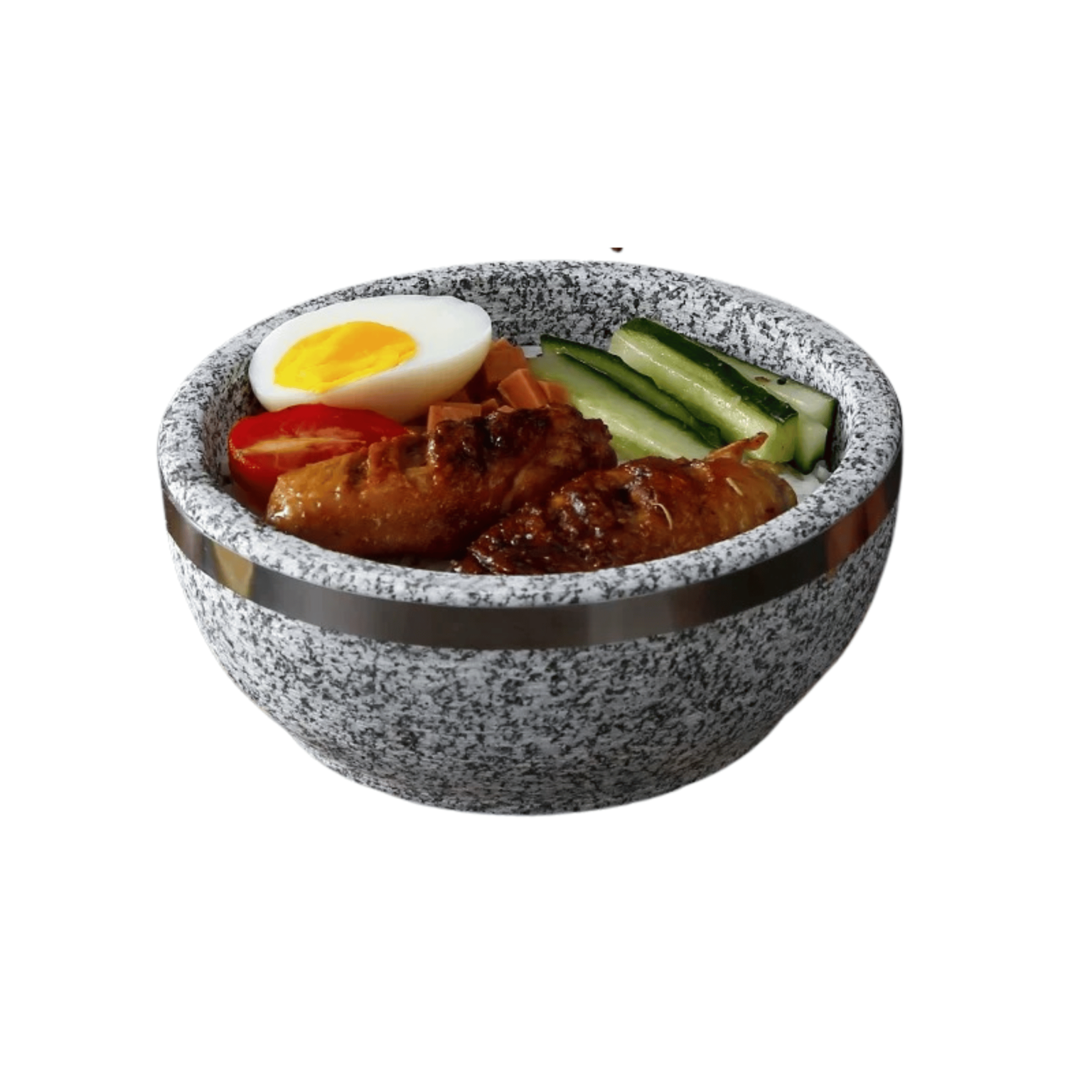 Bát Đá Thố Đá Giữ Nhiệt Kèm Đế Gỗ Hàn Quốc