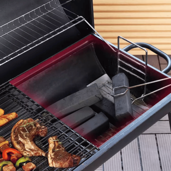 Bếp nướng than BBQ ngoài trời có bánh xe