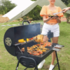 Bếp nướng than BBQ ngoài trời có bánh xe