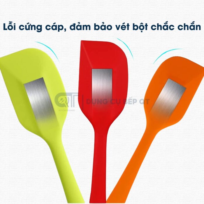 Phới Dẹt Silicon Trộn Bột, Vét Bột, Spatula 21cm