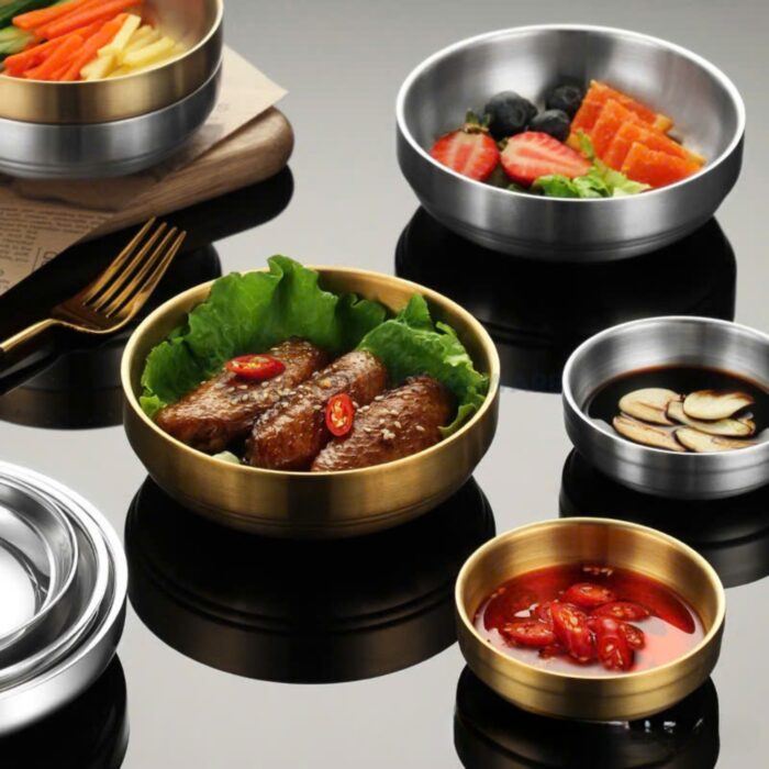 bát inox hàn quốc 2 lớp cao cấp, bát inox 2 lớp hàn quốc, bát hàn quốc inox 2 lớp