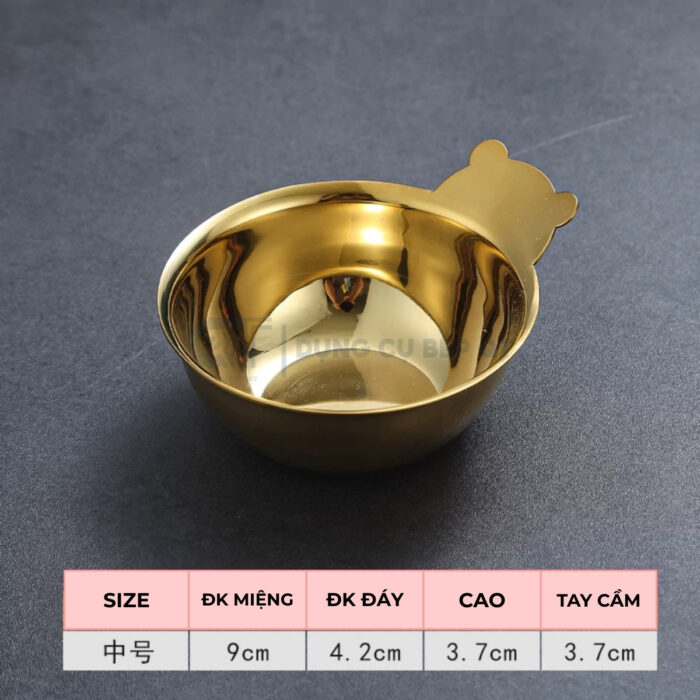 bát inox hàn quốc tay gấu cao cấp, bát inox 2 lớp tay gấu, bát hàn quốc tay gấu