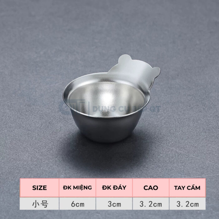 bát inox hàn quốc tay gấu cao cấp, bát inox 2 lớp tay gấu, bát hàn quốc tay gấu