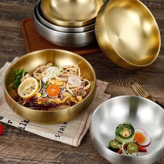 bát mì lạnh hàn quốc inox 2 lớp cao cấp, bát inox hàn quốc 2 lớp, bát hàn quốc inox 2 lớp, bát đựng mì lạnh