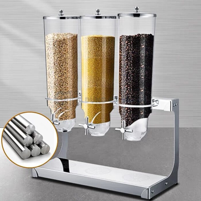 bình đựng ngũ cốc 2 ngăn cao cấp, bình đựng ngũ cốc tiệc buffet, bình đựng ngũ cốc nhà hàng khách sạn