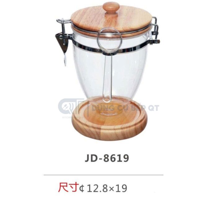 bình đựng ngũ cốc nắp gỗ, bình đựng ngũ cốc 1 ngăn, bình đựng ngũ cốc cho nhà hàng, bình đựng ngũ cốc tiệc buffet