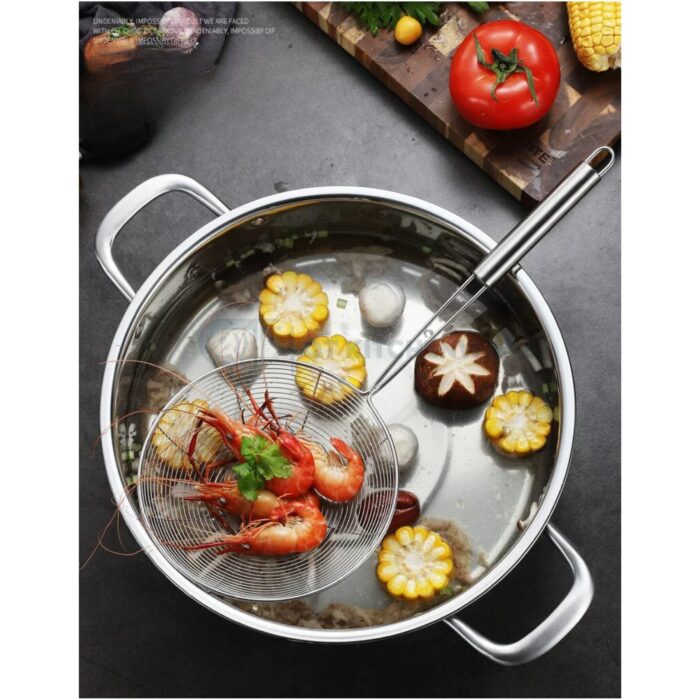 chao vợt inox cán inox cao cấp, chao vợt nhà hàng khách sạn, chao vợt inox thực phẩm