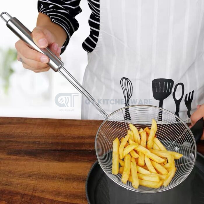 chao vợt inox cán inox cao cấp, chao vợt nhà hàng khách sạn, chao vợt inox thực phẩm