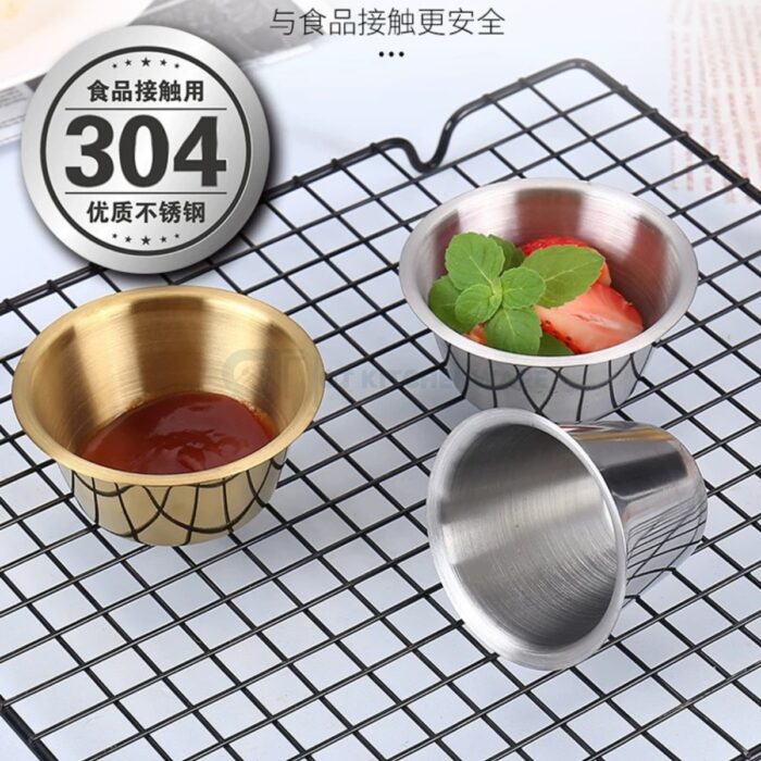 chén đựng sốt inox hàn quốc cao cấp, bát đựng sốt hàn quốc, chén đựng nước chấm hàn quốc, bát bé đựng nước chấm, chén inox 2 lớp đựng sốt