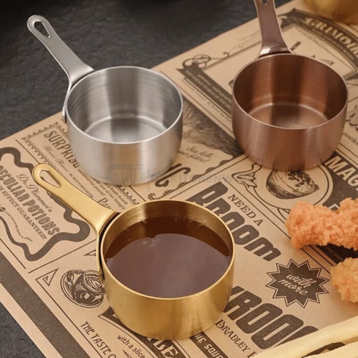 Chén đựng sốt inox tay cầm