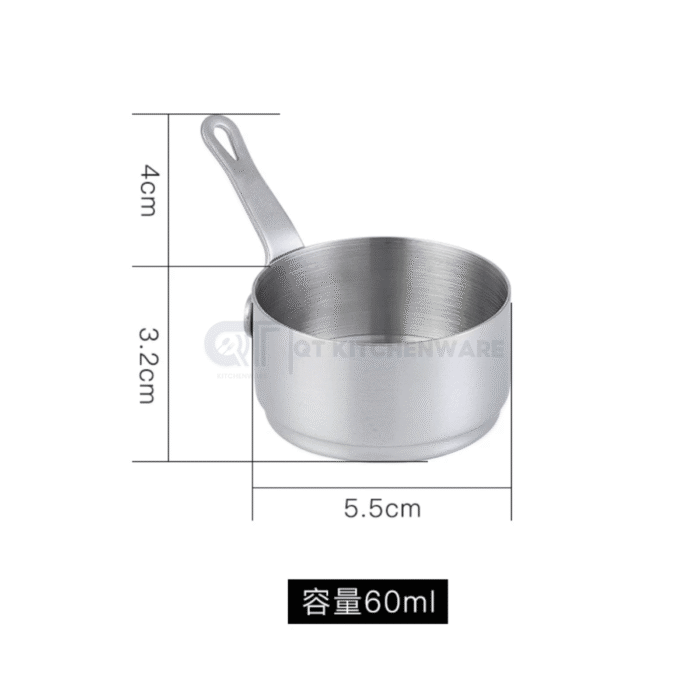 Chén đựng sốt inox tay cầm