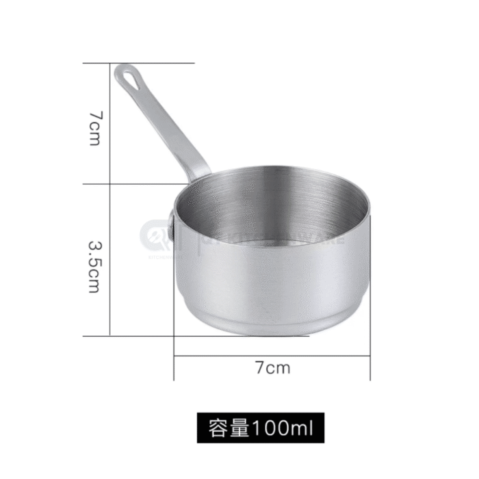 Chén đựng sốt inox tay cầm