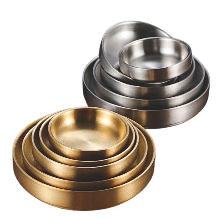 đĩa inox hàn quốc 2 lớp cao cấp, đĩa inox 2 lớp hàn quốc, đĩa hàn quốc inox 2 lớp