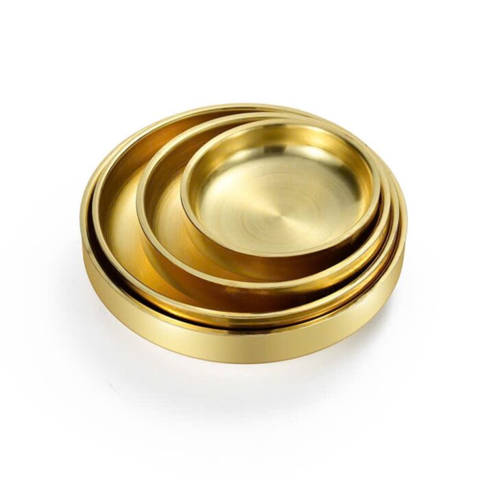 đĩa inox hàn quốc 2 lớp màu vàng cao cấp, đĩa inox 2 lớp hàn quốc, đĩa hàn quốc inox 2 lớp