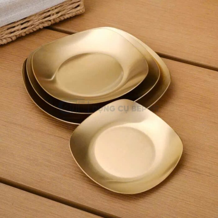 đĩa inox hàn quốc vuông cao cấp, đĩa inox hàn quốc 2 lớp