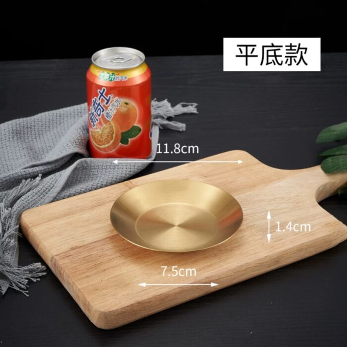 đĩa inox tròn hàn quốc đế bằng cao cấp, đĩa hàn quốc đế bằng, đĩa inox tròn đế bằng, đĩa inox 2 lớp hàn quốc