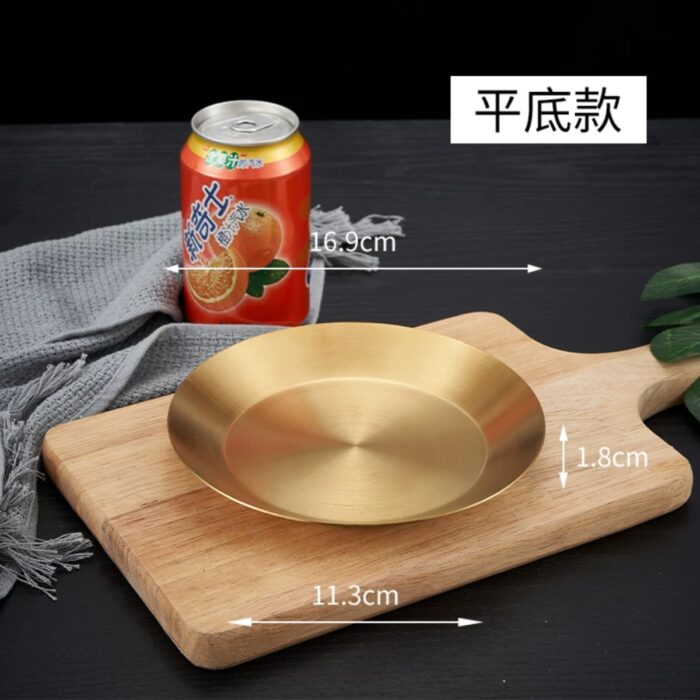 đĩa inox tròn hàn quốc đế bằng cao cấp, đĩa hàn quốc đế bằng, đĩa inox tròn đế bằng, đĩa inox 2 lớp hàn quốc