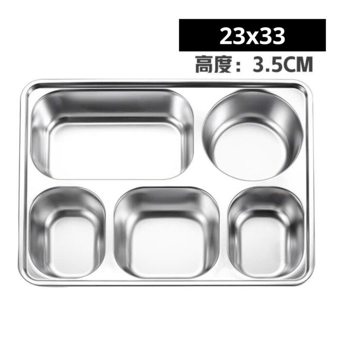 khay cơm inox 5 ngăn cao cấp, khay cơm inox 304, khay ăn inox 304, khay cơm 5 ngăn có nắp, khay cơm 5 ngăn inox