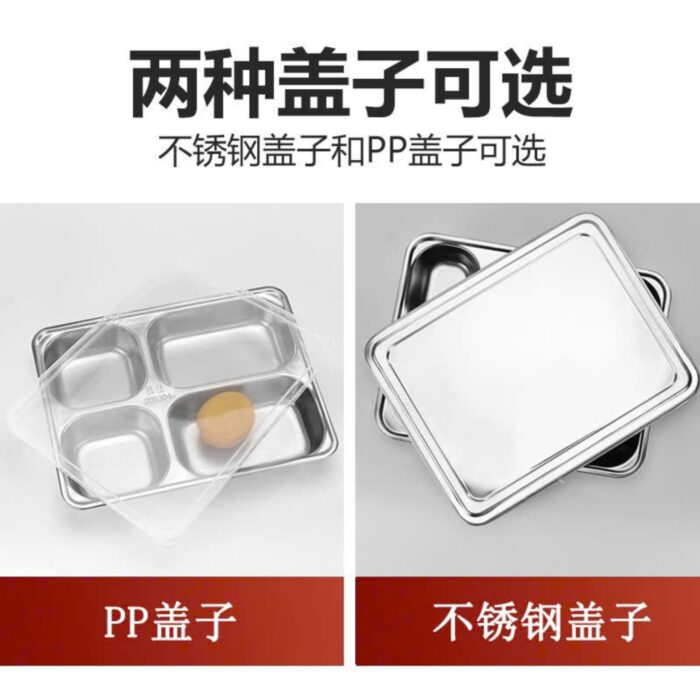 khay cơm inox 5 ngăn cao cấp, khay cơm inox 304, khay ăn inox 304, khay cơm 5 ngăn có nắp, khay cơm 5 ngăn inox