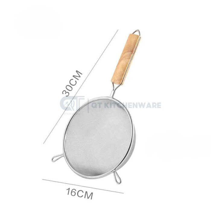 rây lọc inox cán gỗ cao cấp, rây lọc inox nhà hàng khách sạn, rây lọc công nghiệp