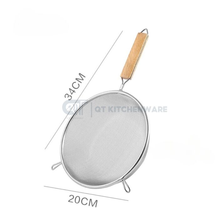 rây lọc inox cán gỗ cao cấp, rây lọc inox nhà hàng khách sạn, rây lọc công nghiệp