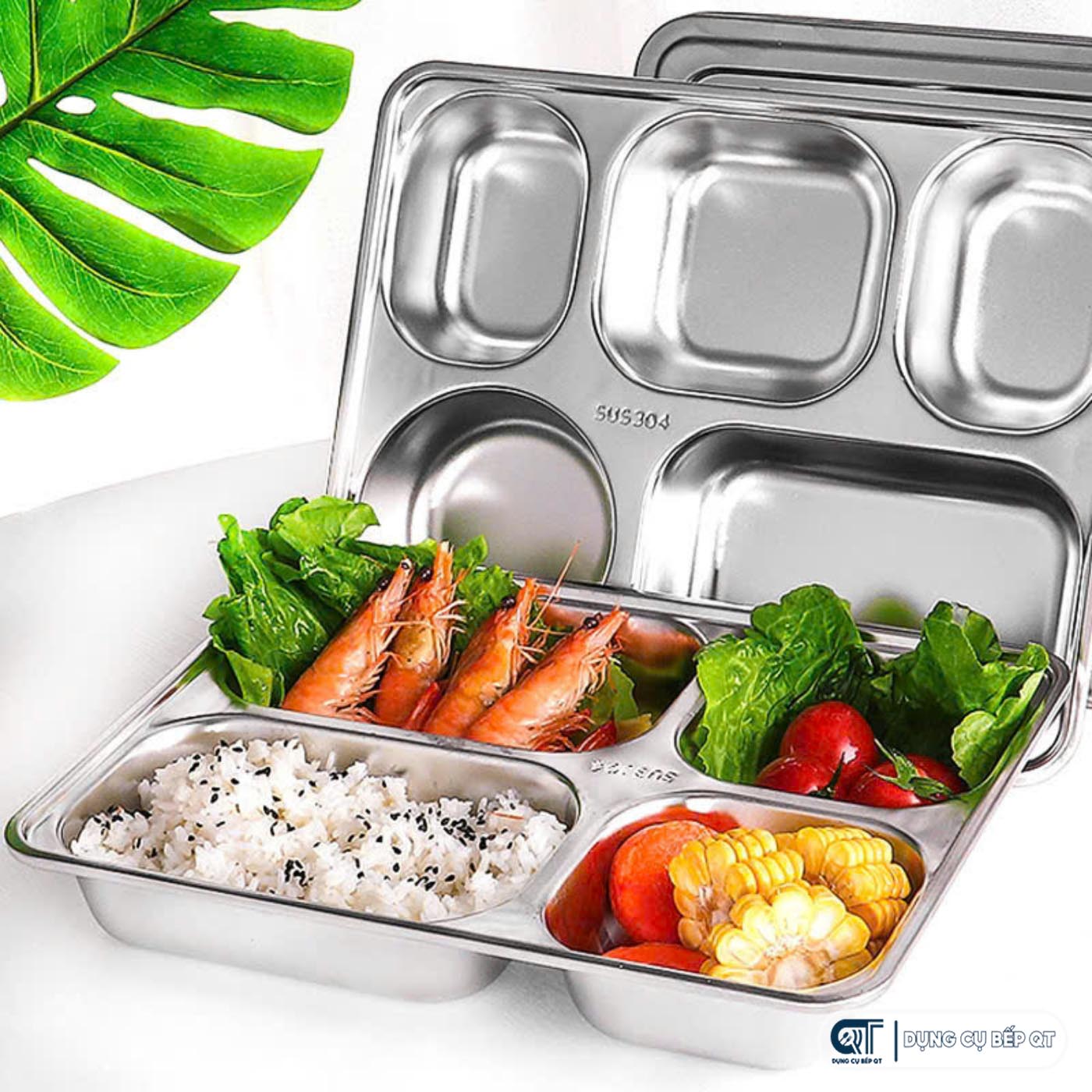 Khay cơm inox đáp ứng tính thẩm - bền bỉ, vệ sinh