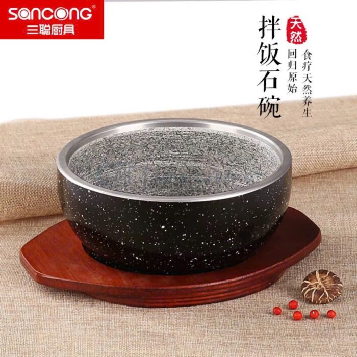 bát đá hàn quốc màu đen cao cấp, bát hàn quốc