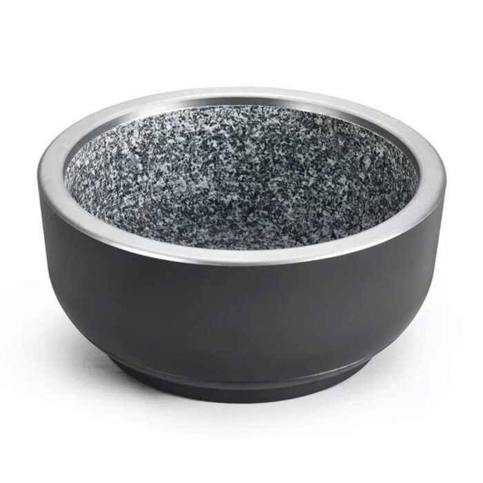 bát đá hàn quốc màu ghi cao cấp, bát đá giữ nhiệt, bát đá phong cách hàn quốc