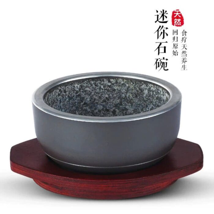 bát đá hàn quốc màu ghi cao cấp, bát đá giữ nhiệt, bát đá phong cách hàn quốc