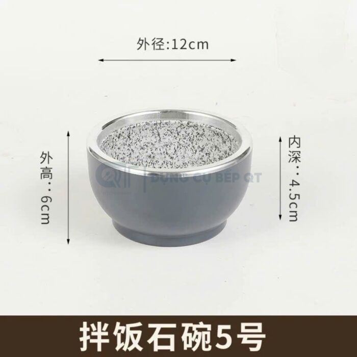 bát đá hàn quốc màu ghi cao cấp, bát đá giữ nhiệt, bát đá phong cách hàn quốc