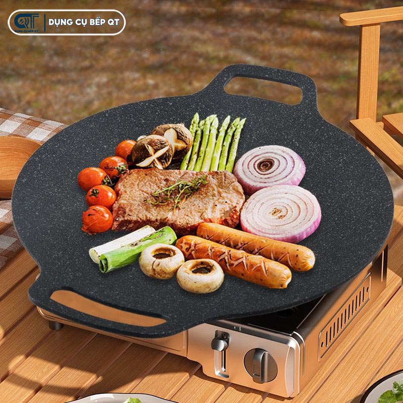 Chảo đá nướng giúp tạo nên hương vị thơm ngon đặc trưng của thực phẩm