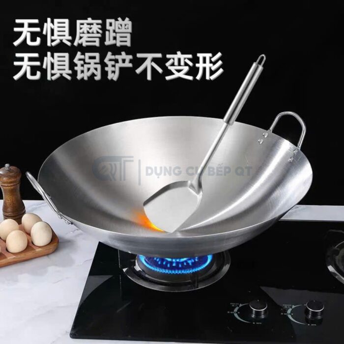 chảo inox công nghiệp cao cấp, chảo inox 304 công nghiệp