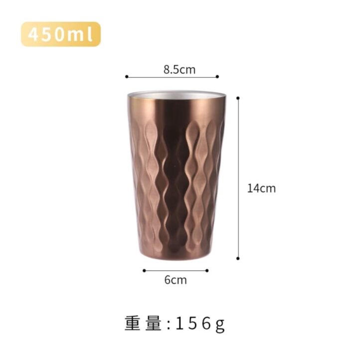 cốc inox 2 lớp sóng hàn quốc cao cấp, cốc inox hàn quốc 2 lớp, cốc hàn quốc inox 2 lớp