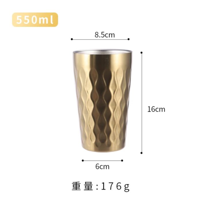 cốc inox 2 lớp sóng hàn quốc cao cấp, cốc inox hàn quốc 2 lớp, cốc hàn quốc inox 2 lớp