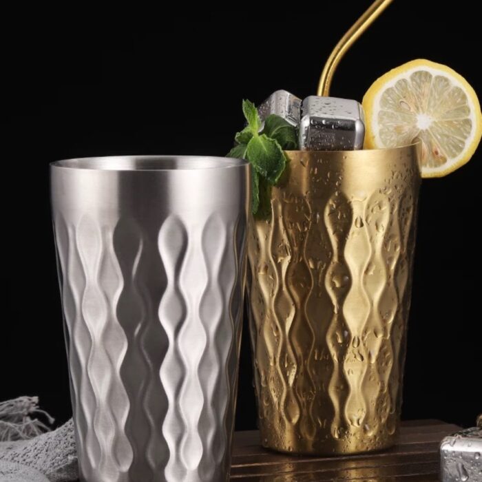 cốc inox 2 lớp sóng hàn quốc cao cấp, cốc inox hàn quốc 2 lớp, cốc hàn quốc inox 2 lớp