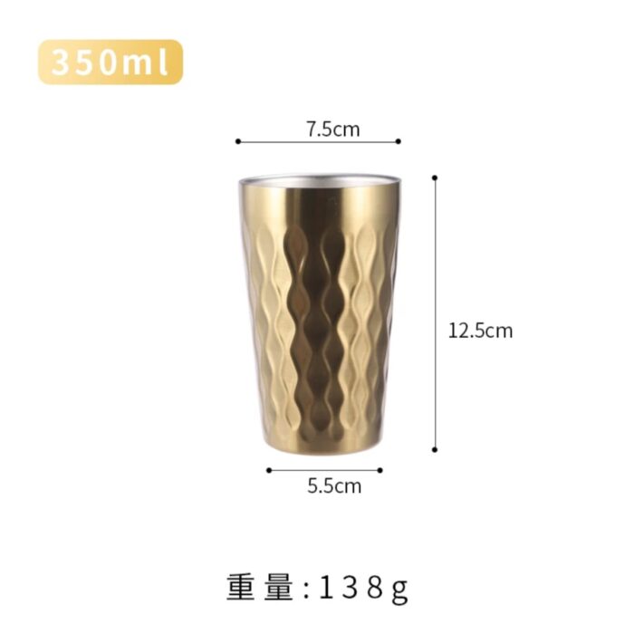 cốc inox 2 lớp sóng hàn quốc cao cấp, cốc inox hàn quốc 2 lớp, cốc hàn quốc inox 2 lớp